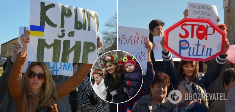 Украинки в Крыму вышли на митинги против оккупации: в сети вспомнили фото и видео
