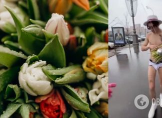 В Киеве и Харькове парни разделись и вышли на улицу, чтобы поздравить женщин с 8 марта. Видео