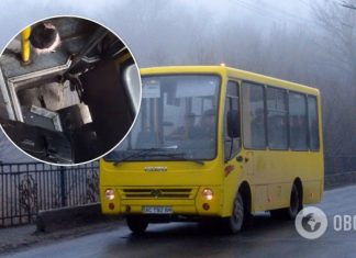 В Луцке засняли маршрутку, которая мчала по городу с дыркой в полу. Видео