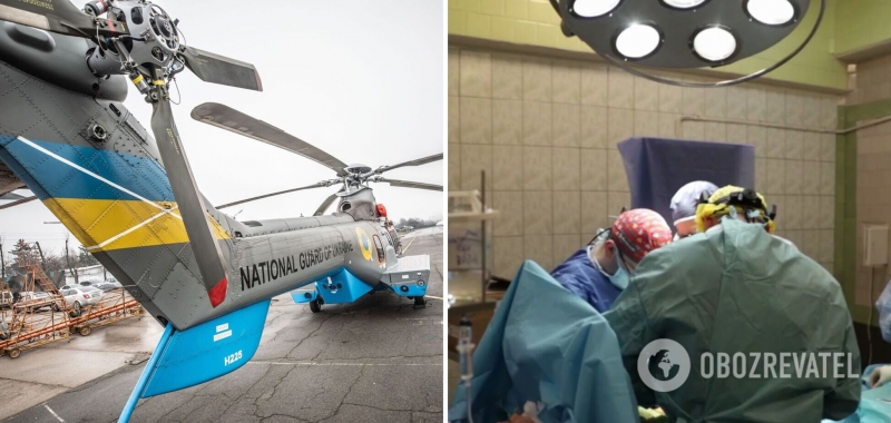 Авиация Нацгвардии помогла транспортировать в Киев органы донора из Запорожья. Видео