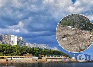 В сети показали, как оккупанты замусорили Форосский парк в Крыму. Фото и видео