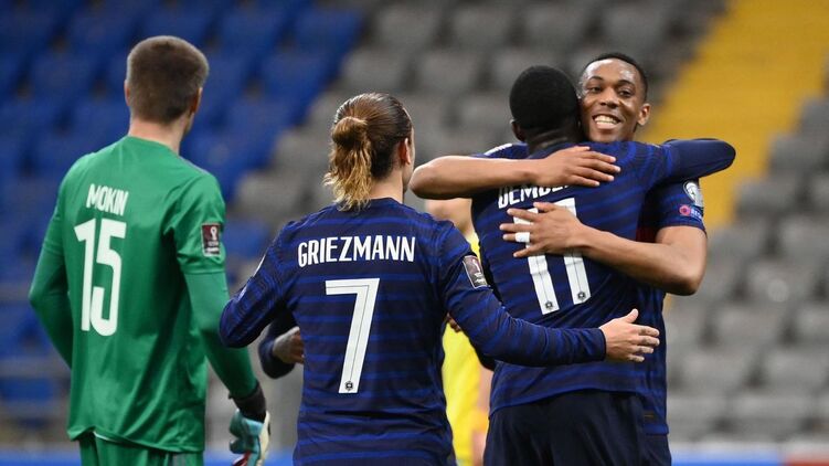 Франция победила Казахстан и возглавила группу отбора на чемпионат мира, в которой играет Украина