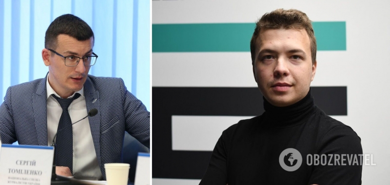 Глава НСЖУ Томиленко осудил задержание Протасевича в Беларуси