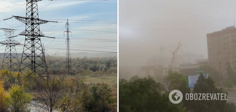 Кривой Рог накрыла пылевая буря, жителям советуют закрыться и не выходить на улицу. Фото