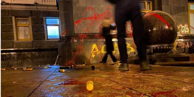 МВД готовит ряд подозрений за&nbsp;провокации во&nbsp;время протеста у&nbsp;Офиса президента