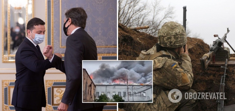 Новости Украины: Киев встречал госсекретаря США, а ВСУ на Донбассе потеряли еще одного воина