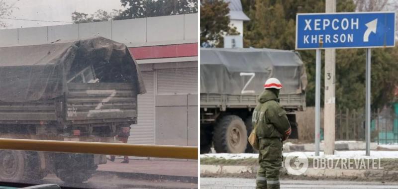 ''Первая армия бомжей'': оккупанты ''эвакуируют'' из Херсона офисные стулья и холодильники. Фото