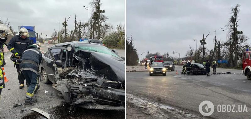 Под Винницей столкнулись два авто: есть погибший, среди пострадавших – трое детей. Фото