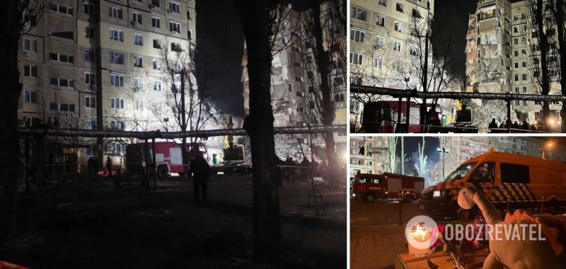 В Днепре продолжаются поиски людей под завалами разрушенного армией России дома: свежие фото с места событий