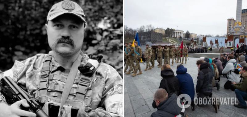 В Киеве попрощались с офицером ВСУ и отцом 5 детей Олегом Юрченко: фото