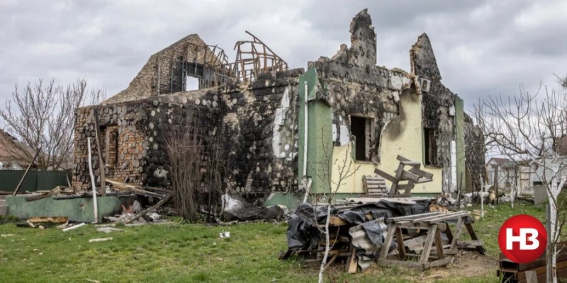В&nbsp;Сети появилось видео одного из&nbsp;наиболее пострадавших от&nbsp;обстрелов сел в&nbsp;Киевской области с&nbsp;высоты птичьего полета