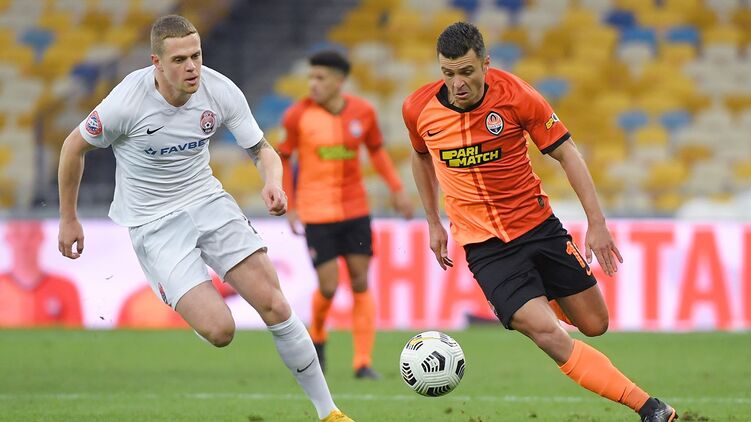 "Заря" в меньшинстве победила "Шахтёр" на последних минутах матча в Киеве