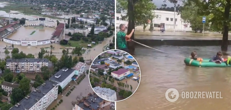 Затопленную после мощных ливней Керч показали на видео с высоты птичьего полета