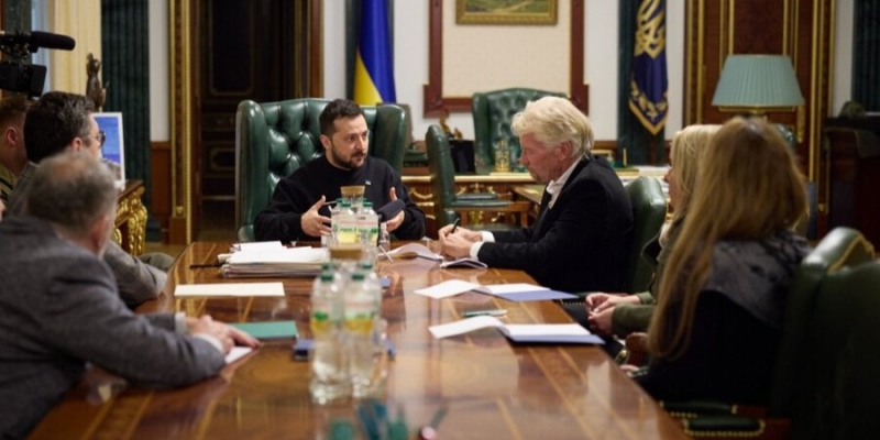 Зеленский встретился с&nbsp;миллиардером Брэнсоном в&nbsp;Киеве